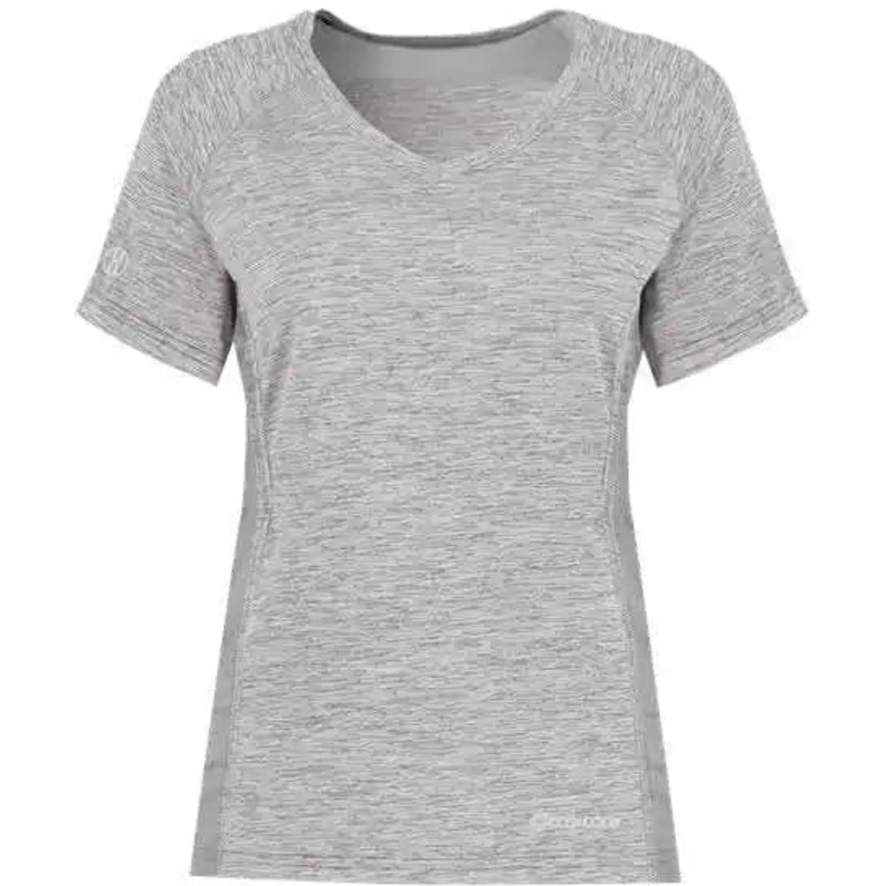 Holloway 222771 Women’s Electrify CoolCore V-Neck T-Shirt – Athletic Gray Heather