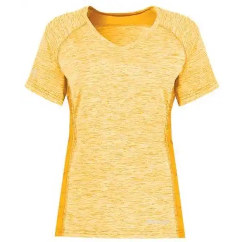 Holloway 222771 Women’s Electrify CoolCore V-Neck T-Shirt – Gold Heather