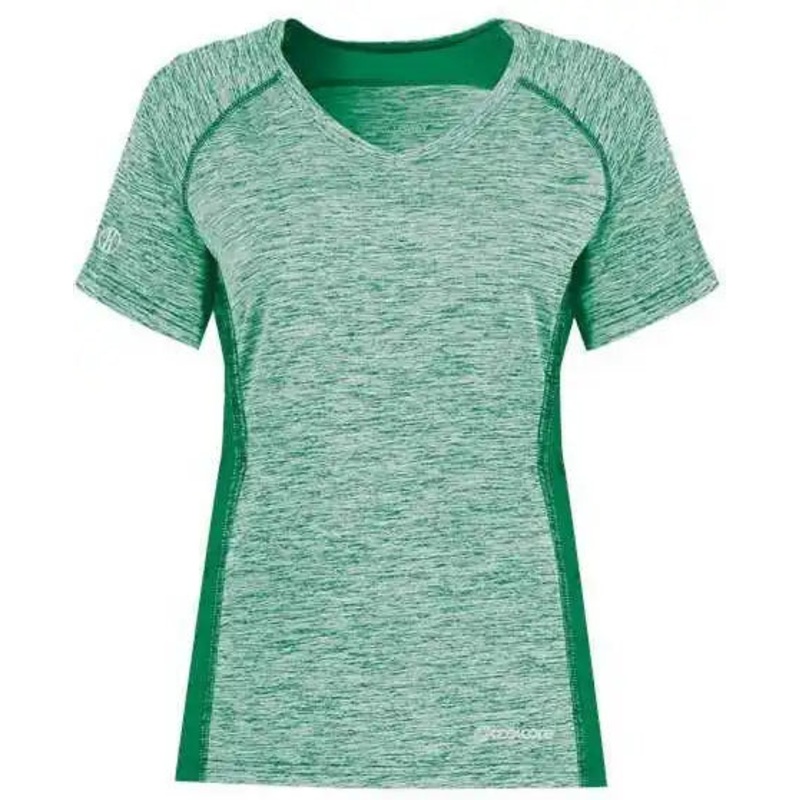 Holloway 222771 Women’s Electrify CoolCore V-Neck T-Shirt – Kelly Heather