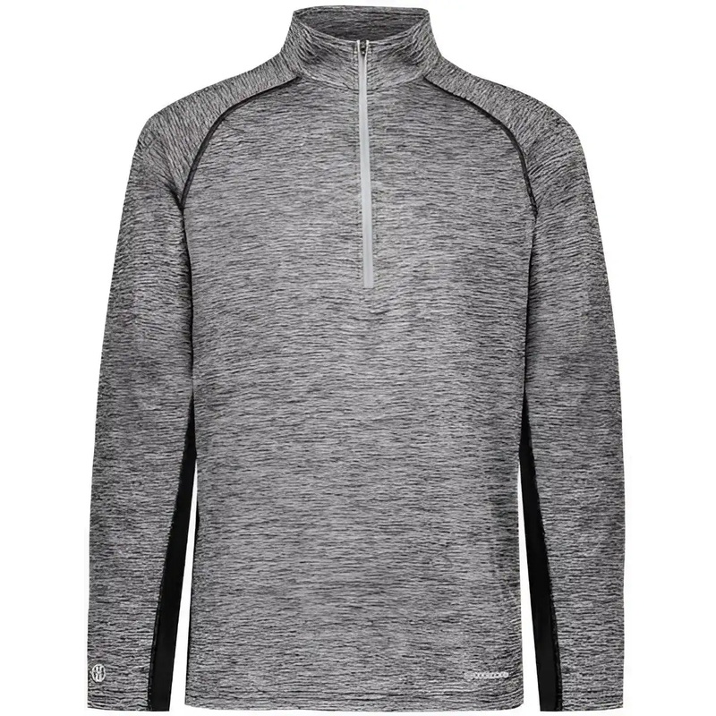 Holloway 222574 Electrify CoolCore Quarter-Zip Pullover – Black Heather