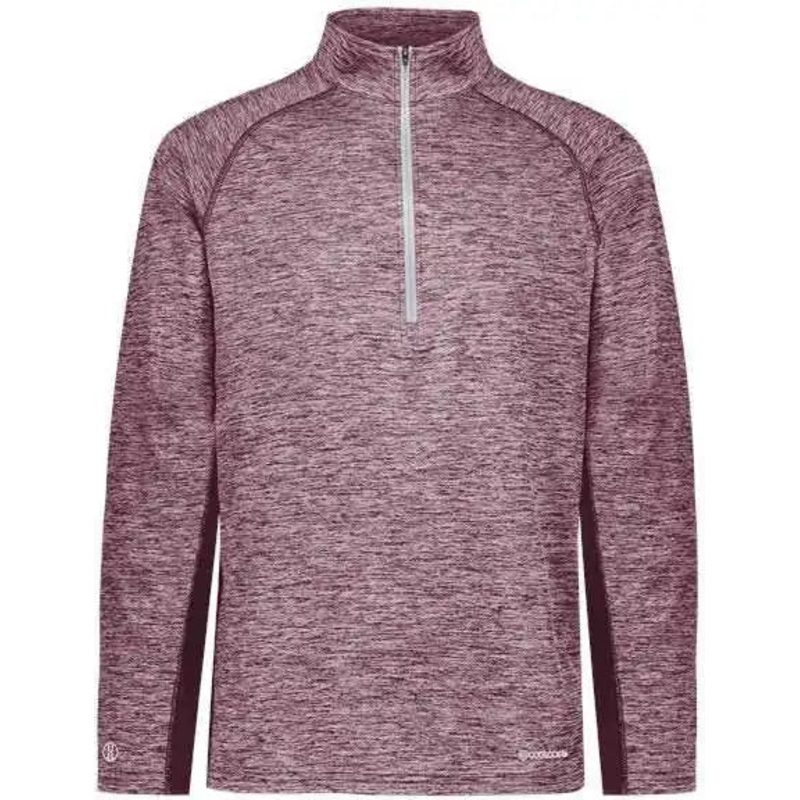 Holloway 222574 Electrify CoolCore Quarter-Zip Pullover – Maroon Heather