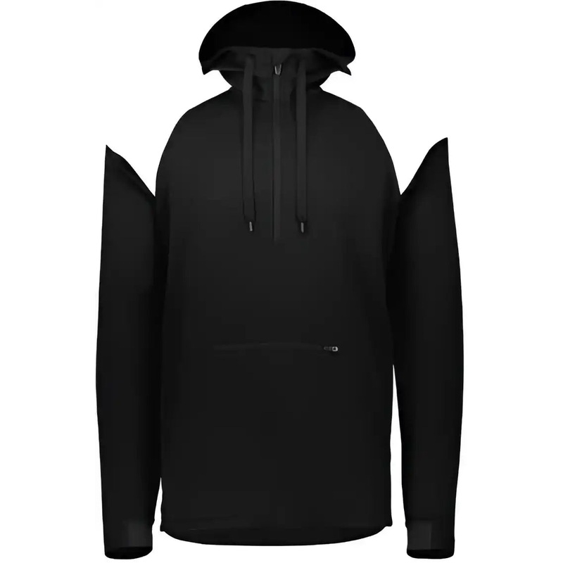 Holloway 222584 Limitless Quarter-Zip Hooded Pullover – Black White