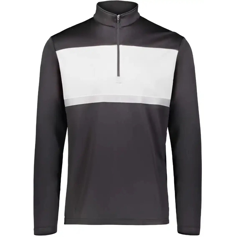Holloway 222591 Prism Bold Quarter-Zip Pullover – Black White