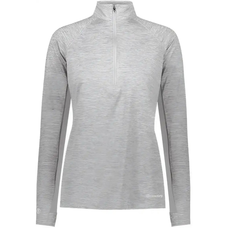 Holloway 222774 Women’s Electrify CoolCore Quarter-Zip Pullover – Athletic Gray Heather