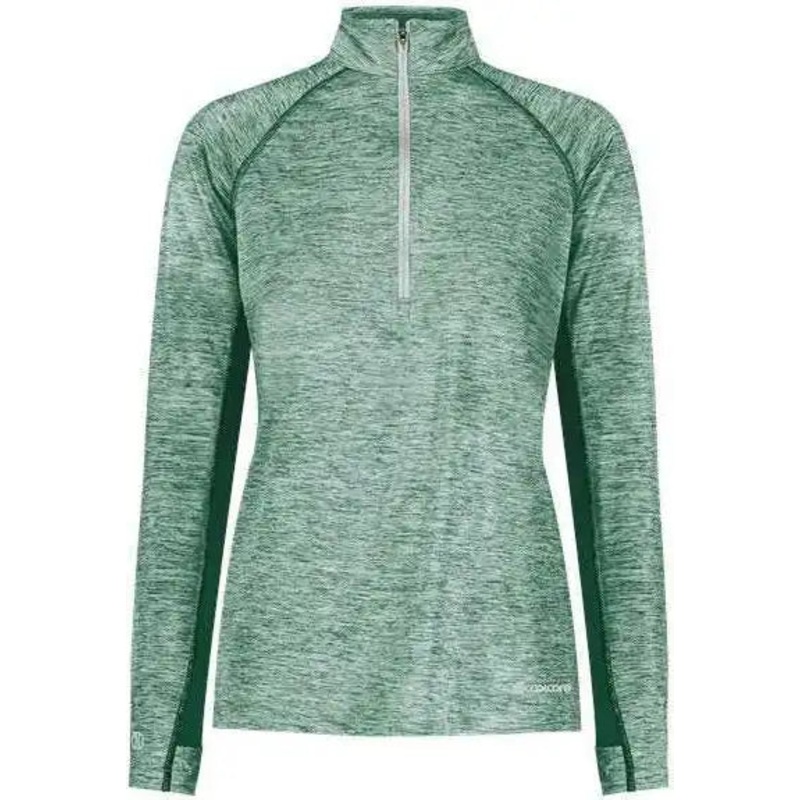 Holloway 222774 Women’s Electrify CoolCore Quarter-Zip Pullover – Dark Green Heather
