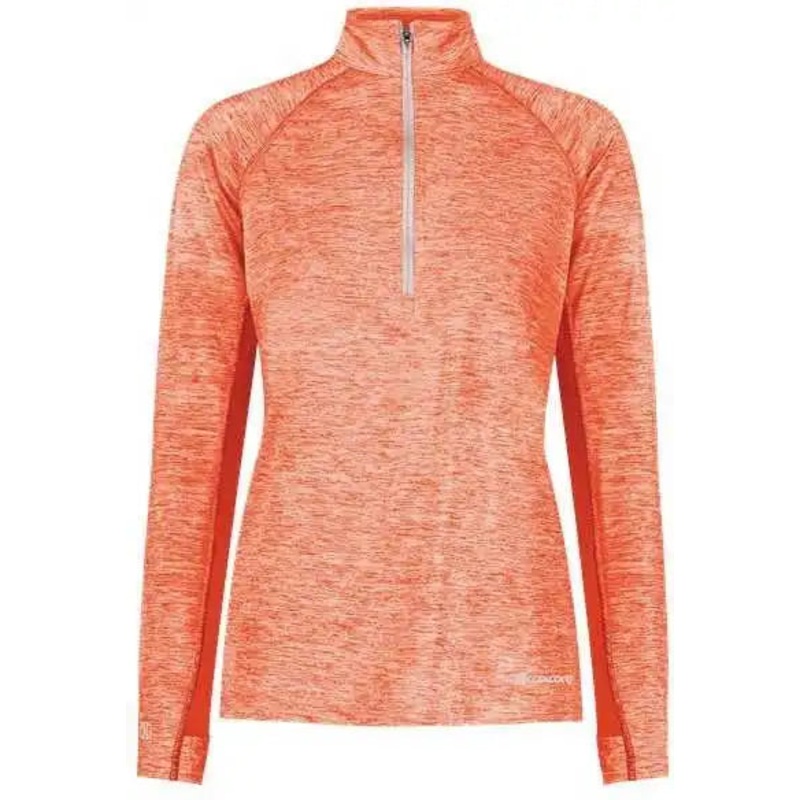 Holloway 222774 Women’s Electrify CoolCore Quarter-Zip Pullover – Orange Heather