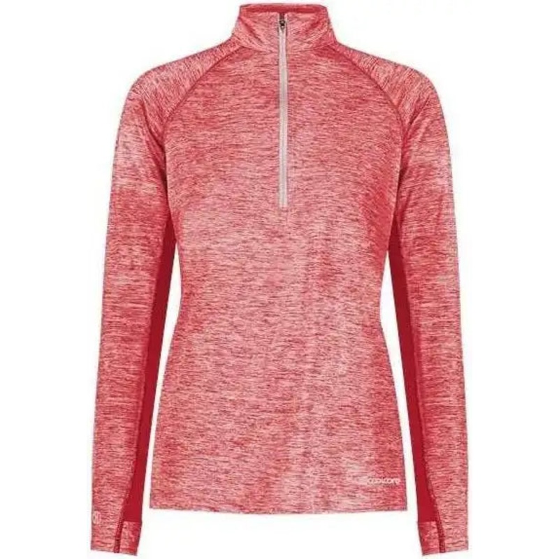 Holloway 222774 Women’s Electrify CoolCore Quarter-Zip Pullover – Scarlet Heather