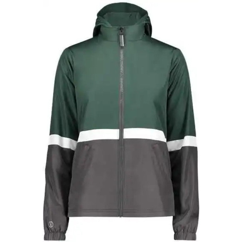 Holloway 229787 Women’s Turnabout Reversible Hooded Jacket – Dark Green Carbon