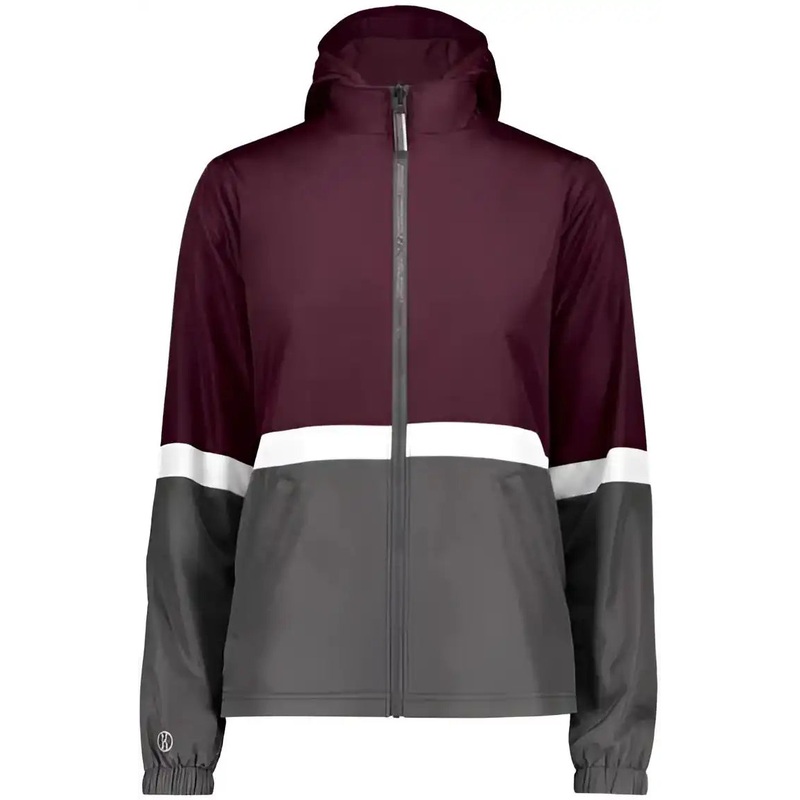 Holloway 229787 Women’s Turnabout Reversible Hooded Jacket – Maroon Carbon