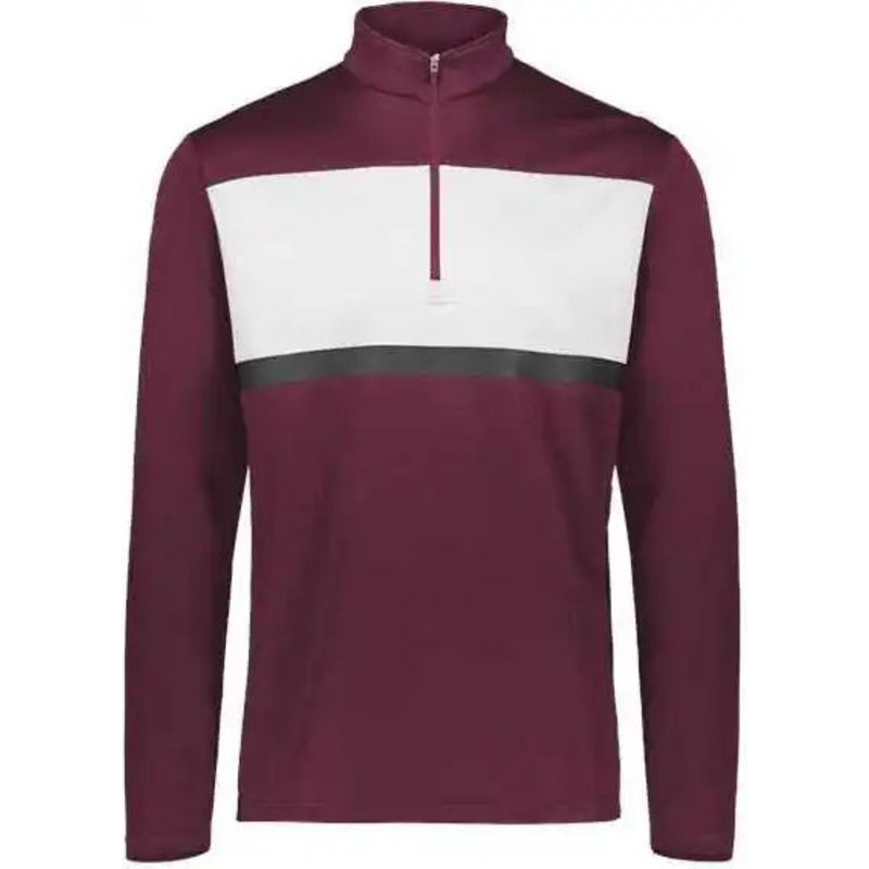 Holloway 222591 Prism Bold Quarter-Zip Pullover – Maroon White
