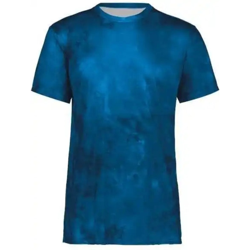 Holloway 222596 Cotton-Touch Cloud T-Shirt – Royal Cloud Print
