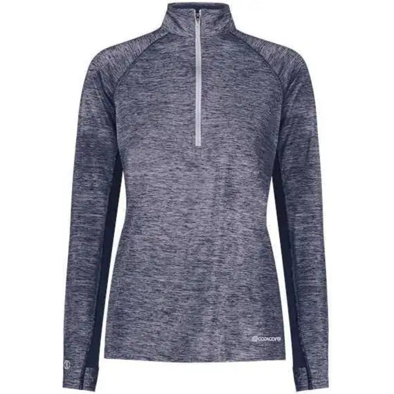Holloway 222774 Women’s Electrify CoolCore Quarter-Zip Pullover – Navy Heather