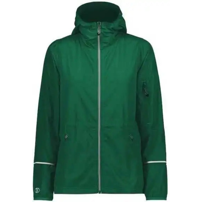 Holloway 229782 Women’s Packable Hooded Jacket – Dark Green