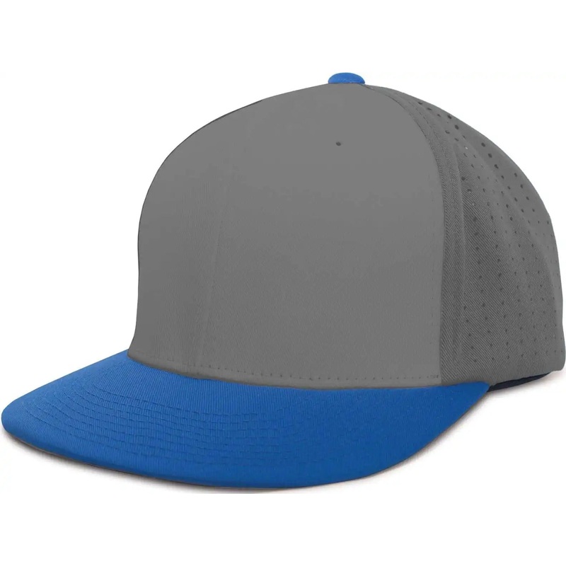 Pacific Headwear ES474 Perforated F3 Performance Flexfit Cap – Graphite Royal