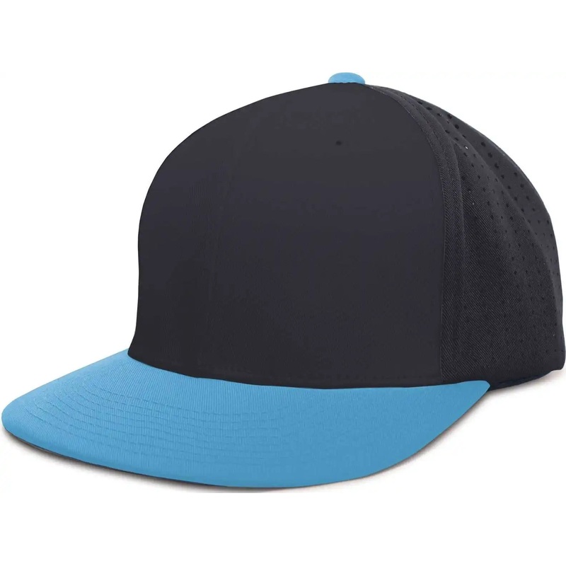 Pacific Headwear ES474 Perforated F3 Performance Flexfit Cap – Navy Columbia Blue