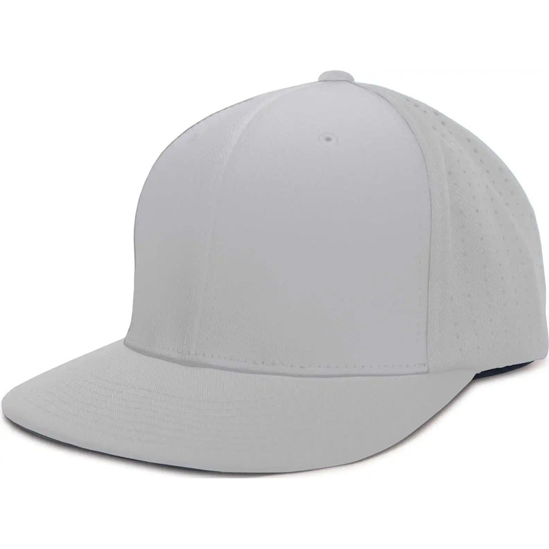Pacific Headwear ES474 Perforated F3 Performance Flexfit Cap – Silver