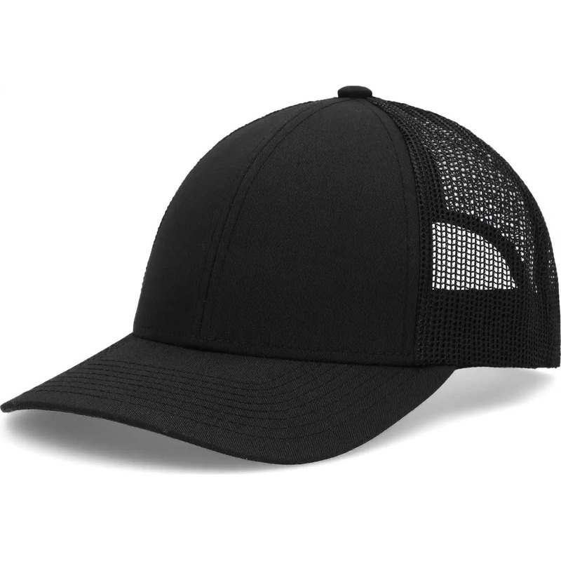 Pacific Headwear P114 Low-Pro Trucker Cap – Black