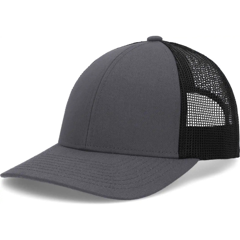 Pacific Headwear P114 Low-Pro Trucker Cap – Graphite Black Graphite