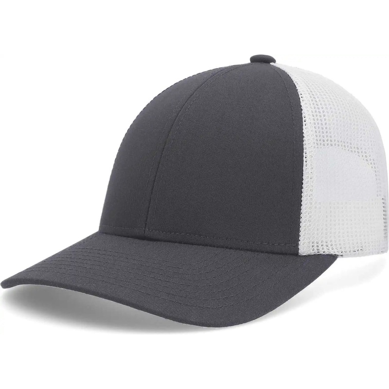 Pacific Headwear P114 Low-Pro Trucker Cap – Graphite White Graphite