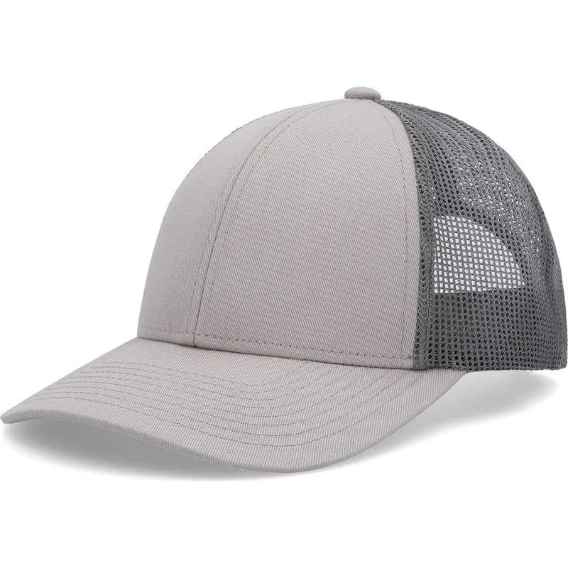 Pacific Headwear P114 Low-Pro Trucker Cap – Heather Grey Light Charcoal Heather Grey