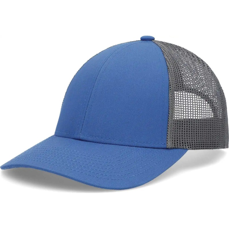 Pacific Headwear P114 Low-Pro Trucker Cap – Ocean Blue Light Charcoal Ocean Blue