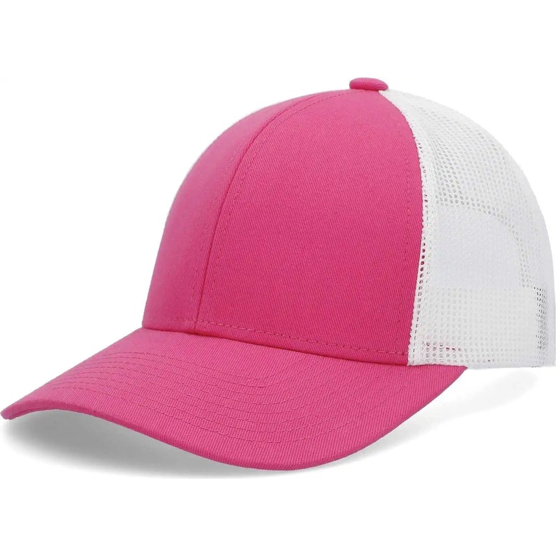 Pacific Headwear P114 Low-Pro Trucker Cap – Pink White Pink