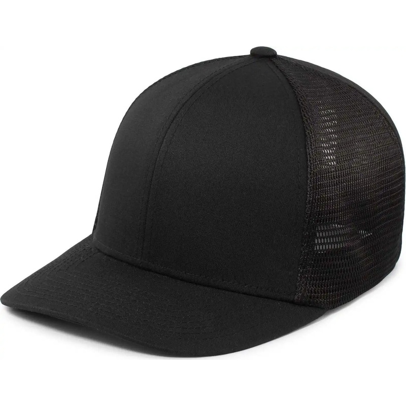 Pacific Headwear P401 Fusion Trucker Cap – Black