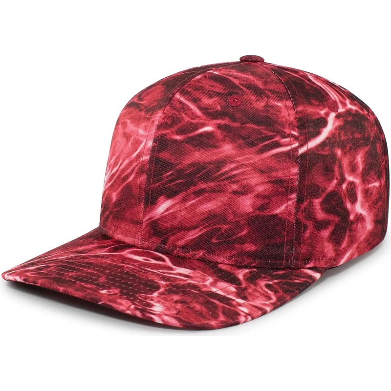 Pacific Headwear P680 MOSSY OAK GUIDE CAP – Crimson Mo Elements