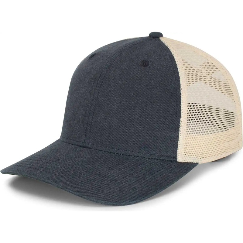 Pacific Headwear P130 Ladies Ponytail Cap – Navy Beige Navy