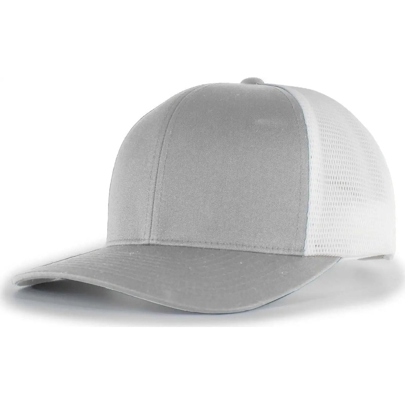 Pacific Headwear P151 Trucker Pacflex Snapback Cap – Silver White Silver