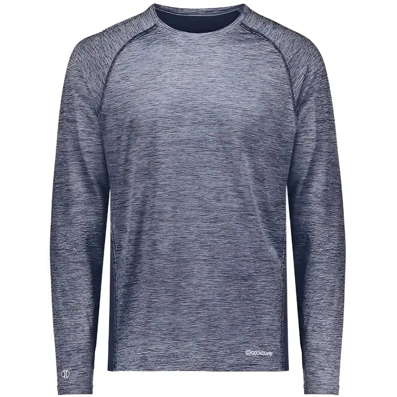 Holloway 222670 Youth Electrify CoolCore Long Sleeve T-Shirt – Navy Heather