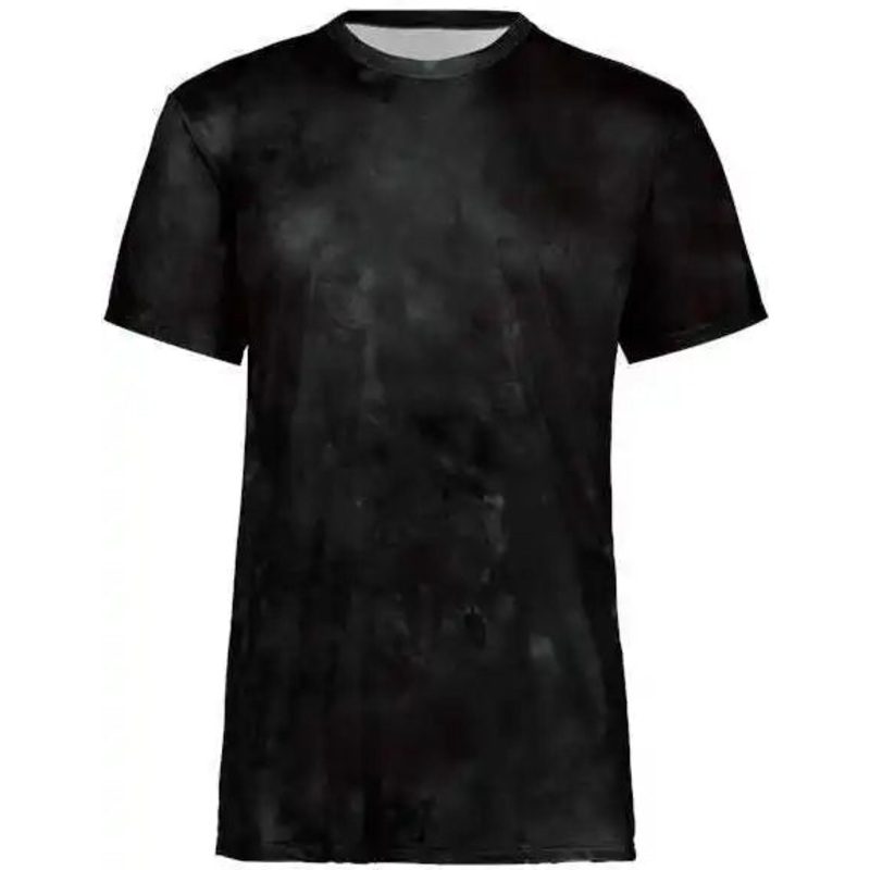Holloway 222696 Youth Cotton-Touch Cloud T-Shirt – Black Cloud Print