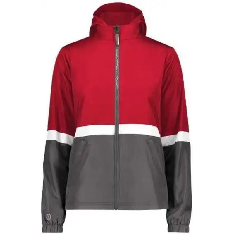 Holloway 229787 Women’s Turnabout Reversible Hooded Jacket – Scarlet Carbon