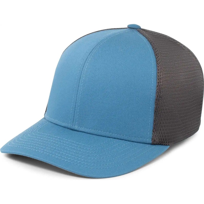 Pacific Headwear P401 Fusion Trucker Cap – Ocean Blue Lt Charcoal Ocean Blue