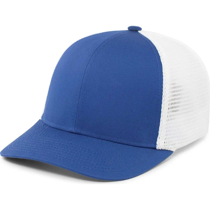 Pacific Headwear P401 Fusion Trucker Cap – Royal White Royal