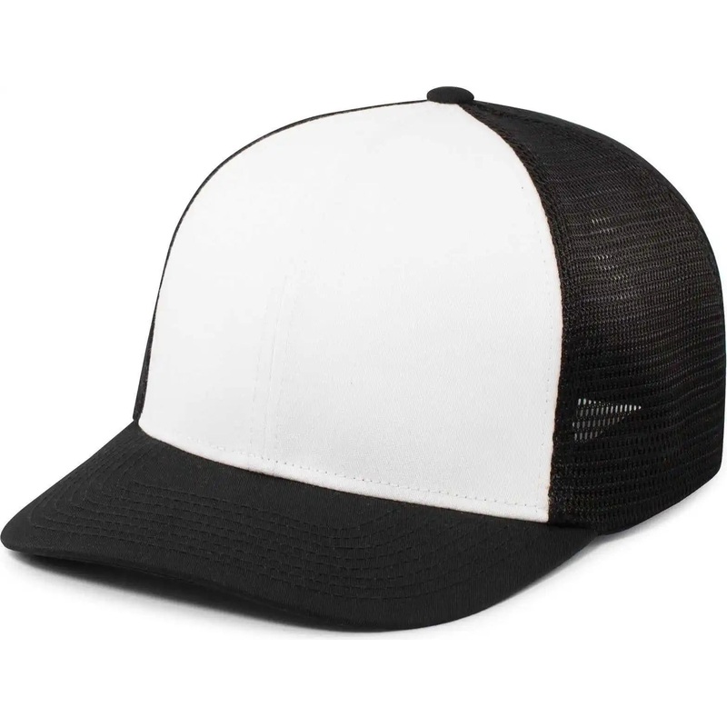 Pacific Headwear P401 Fusion Trucker Cap – White Black Black