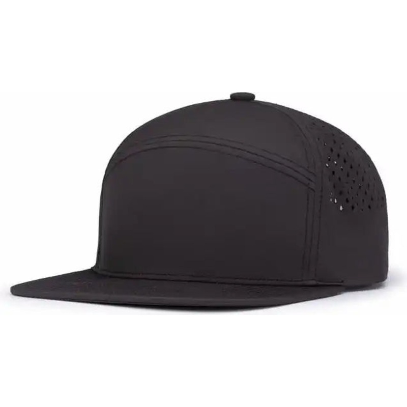 Pacific Headwear P788 Perforated 6-Panel Arch Cap – Charcoal