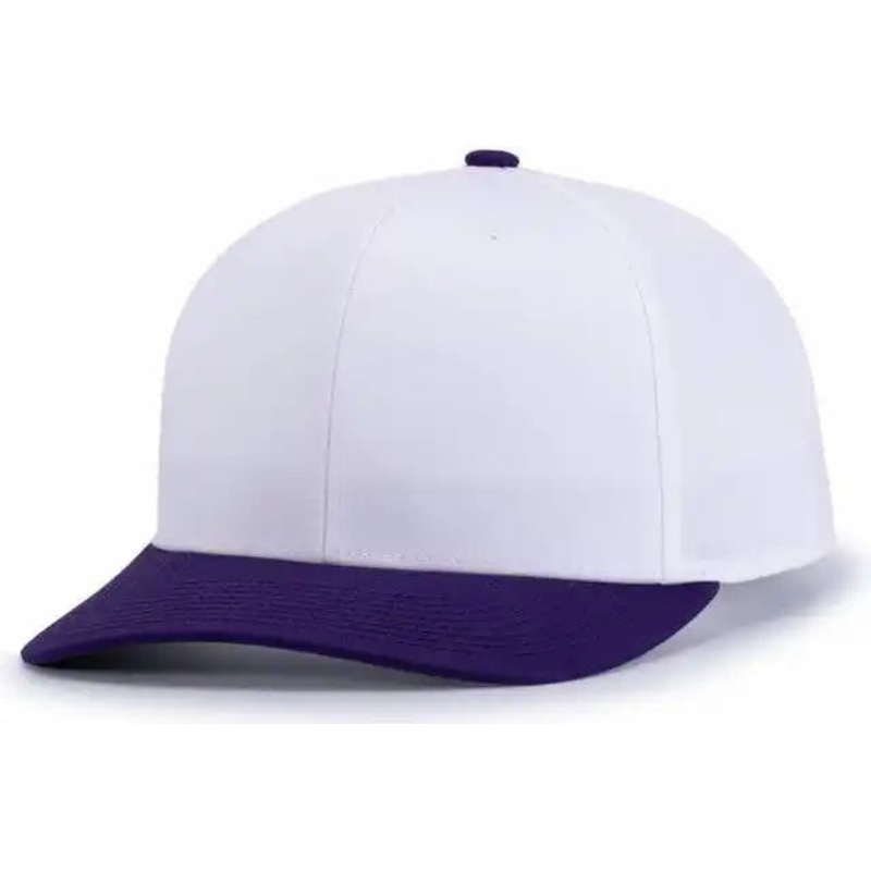 Pacific Headwear P322 Poly/Cotton Snapback Cap – White Purple