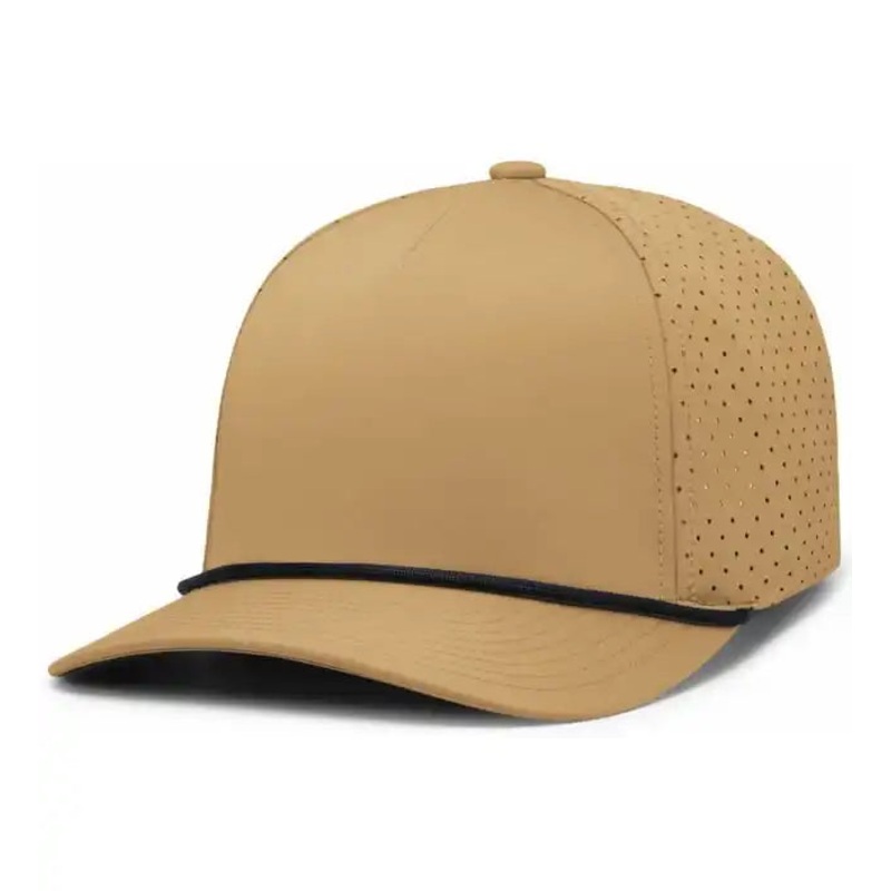 Pacific Headwear P424 Weekender Perforated Snapback Cap – Buck Black