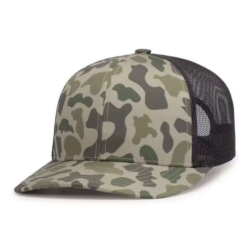 Pacific Headwear P686 Duck Camo Trucker Snapback Cap – Coastland Lt Charcoal Coastland