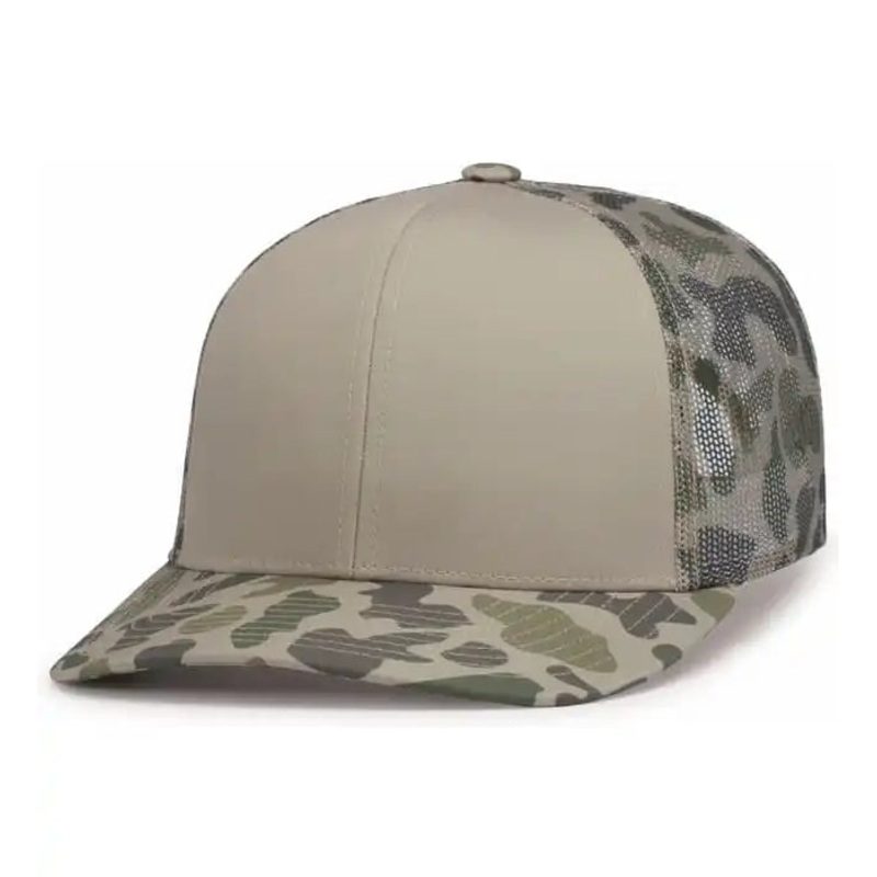 Pacific Headwear P686 Duck Camo Trucker Snapback Cap – Khaki Coastland Coastland