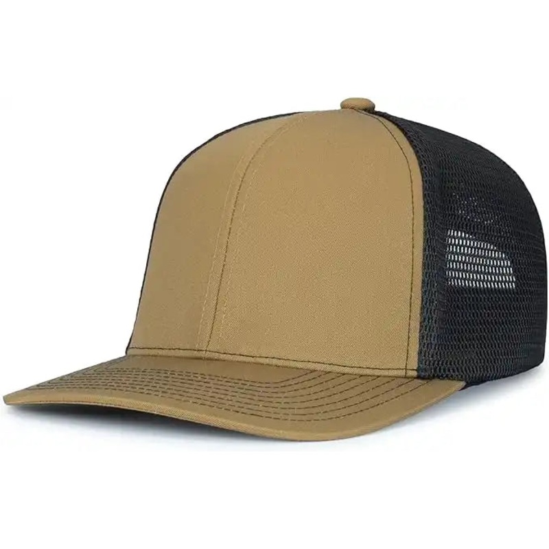 Pacific Headwear P151S Contrast Stitch Trucker Pacflex Snapback Cap – Buck Lt Charcoal Buck