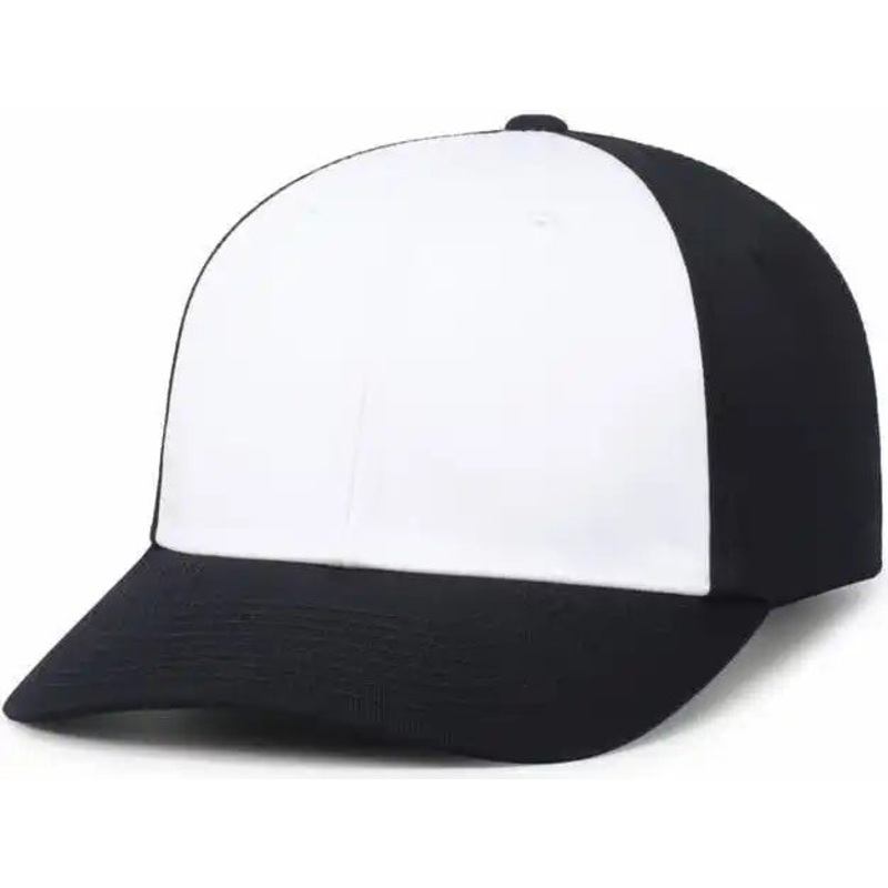 Pacific Headwear P208 Hybrid Snapback Dad Cap – White Black Black