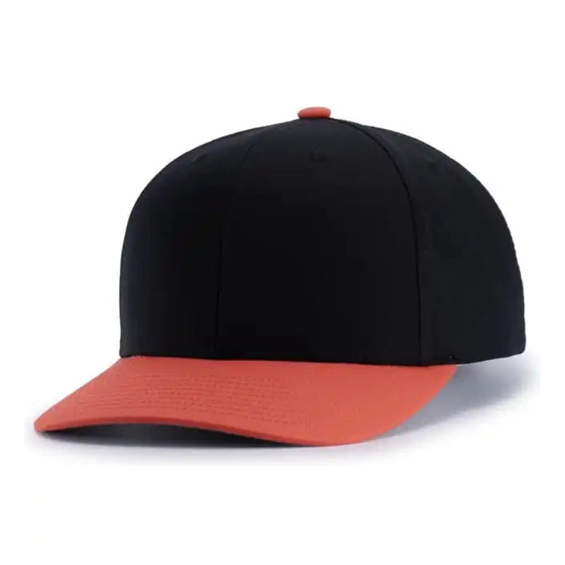 Pacific Headwear P322 Poly/Cotton Snapback Cap – Black Orange