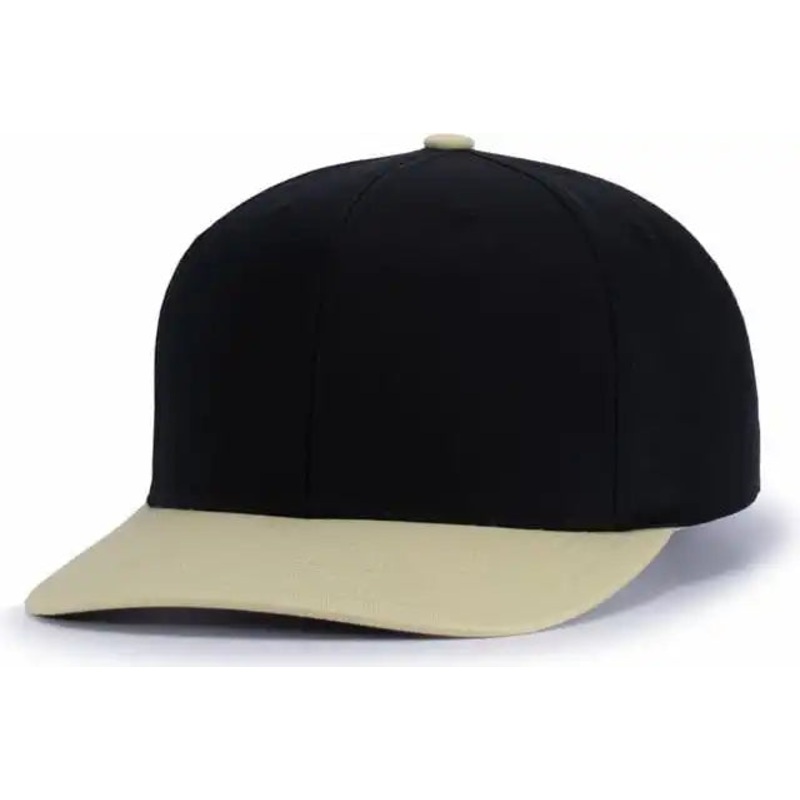 Pacific Headwear P322 Poly/Cotton Snapback Cap – Black Vegas Gold