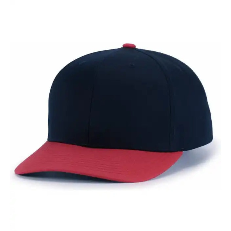 Pacific Headwear P322 Poly/Cotton Snapback Cap – Navy Red