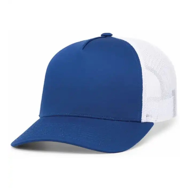 Pacific Headwear 105C 5-Panel Trucker Snapback Cap – Royal White Royal