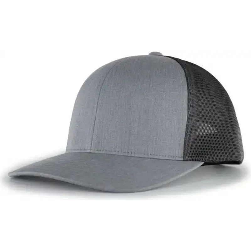 Pacific Headwear 110F Trucker Flexfit Snapback Cap – Heather Grey Lt Charcoal Heather Grey