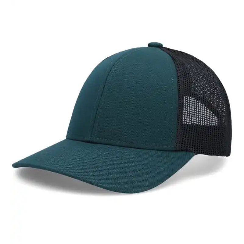 Pacific Headwear P114 Low-Pro Trucker Cap – Dark Teal Lt Charcoal Dark Teal