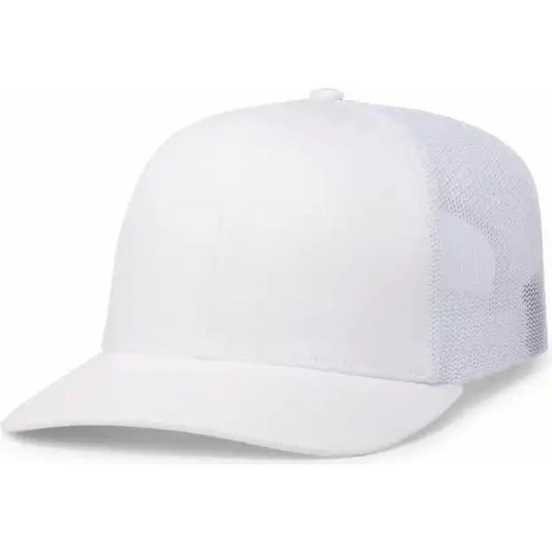 Pacific Headwear 104C Trucker Snapback Cap – White